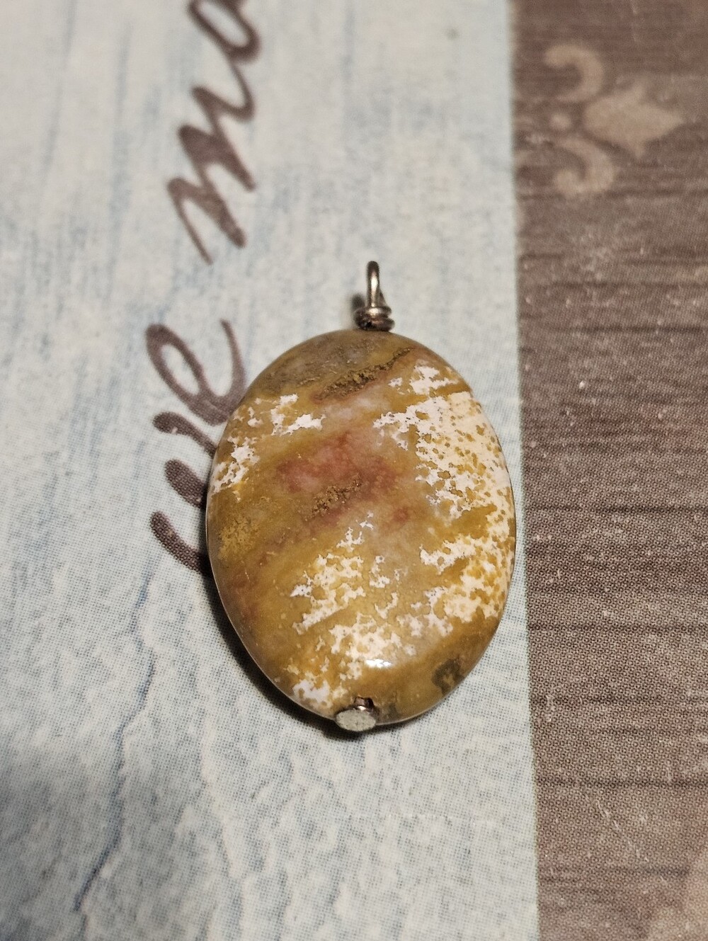 Silver Tone Stone Pendant